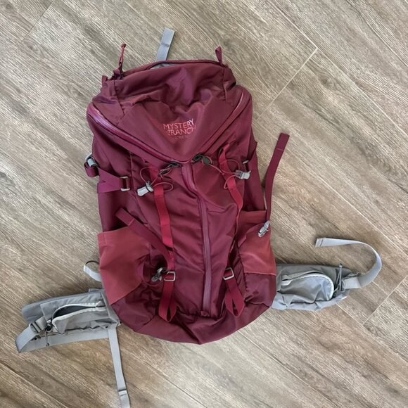 Mystery ranch scree 32 burgundy Backpack Nylon Bordeaux Print for trail hiking - Picture 1 of 8